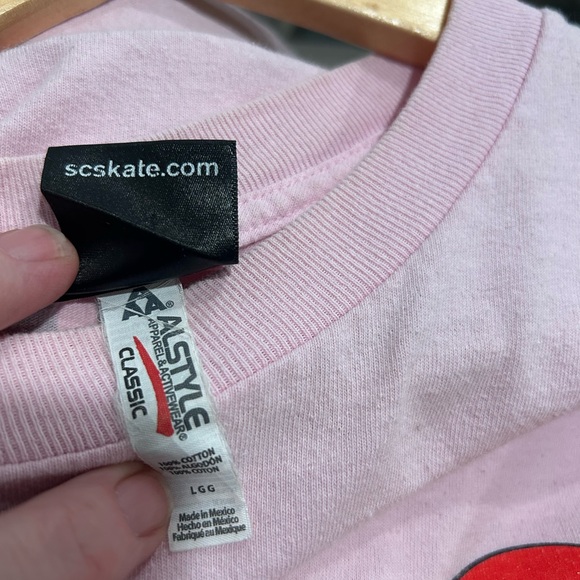 Santa Cruz Pink Logo Long Sleeve Tee Large Alstyle Skateboard Shirt Skater - Picture 5 of 6